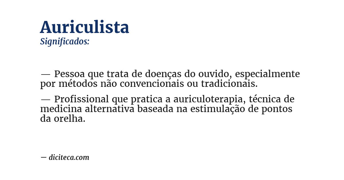 Significado de auriculista