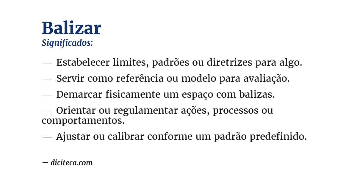 Significado de balizar