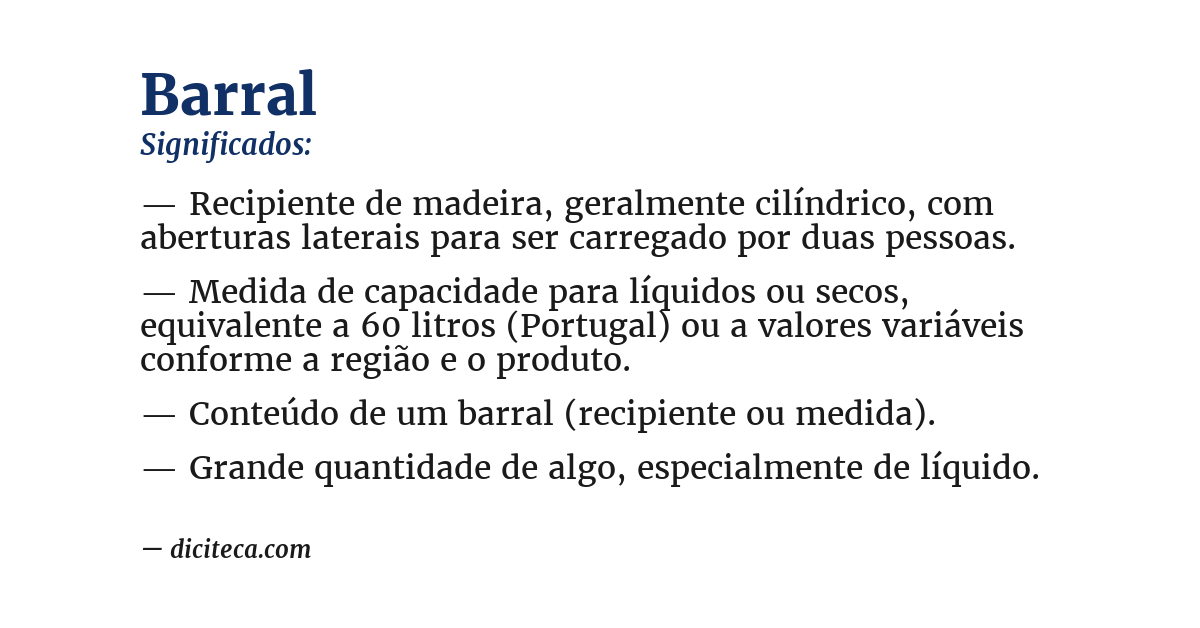 Significado de barral