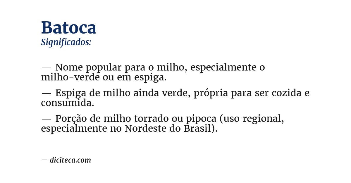 Significado de batoca