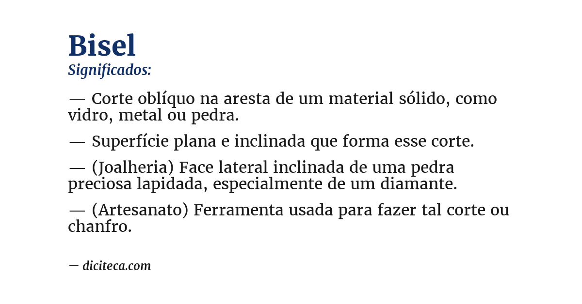 Significado de bisel