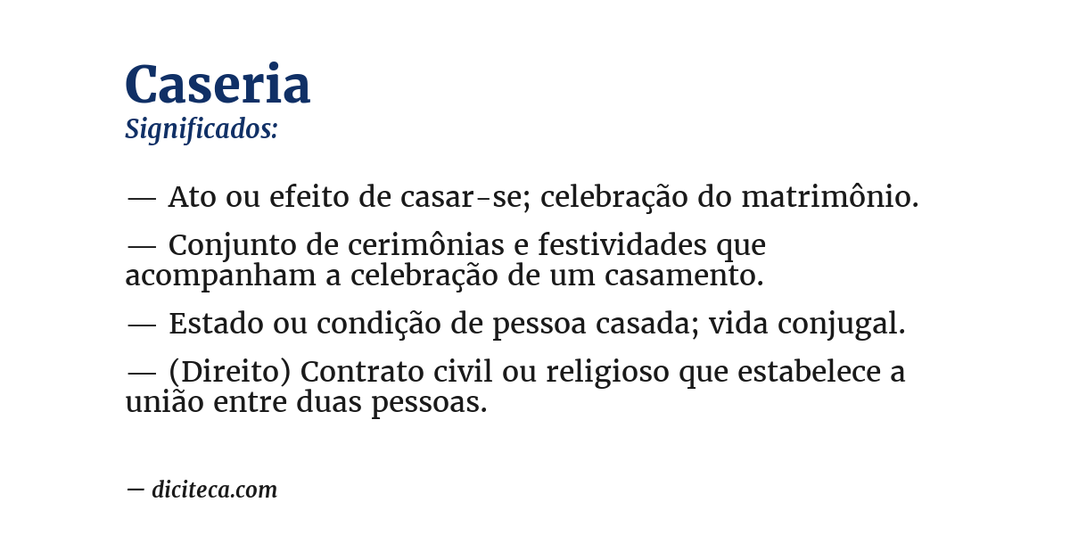 Significado de caseria