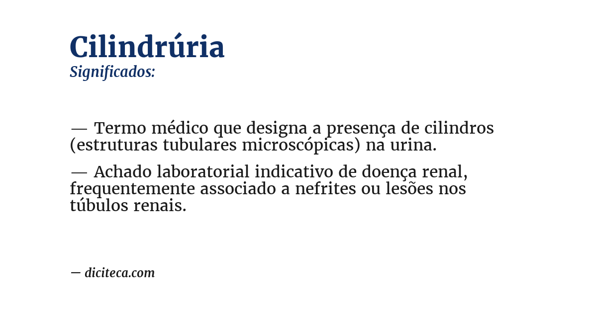 Significado de cilindrúria