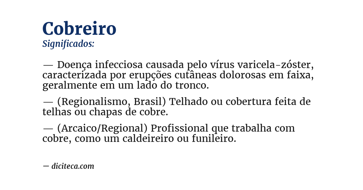 Significado de cobreiro