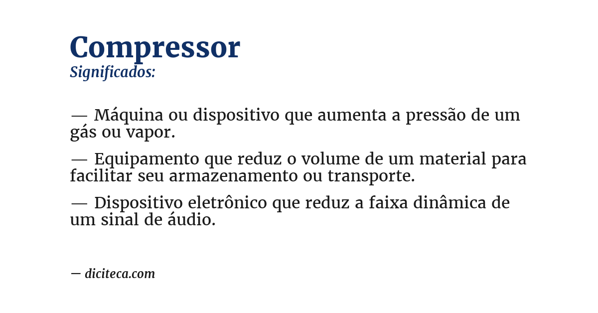 Significado de compressor