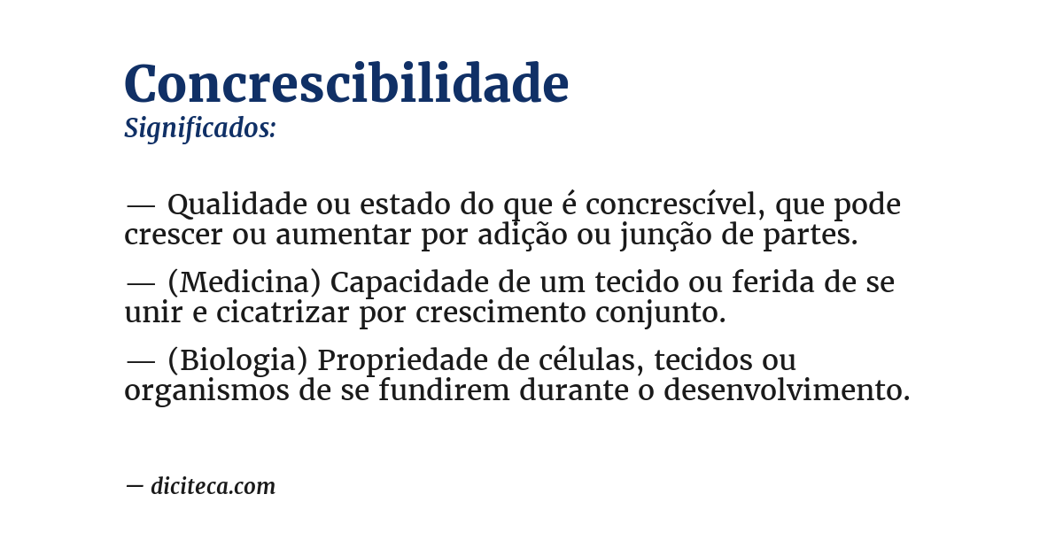 Significado de concrescibilidade