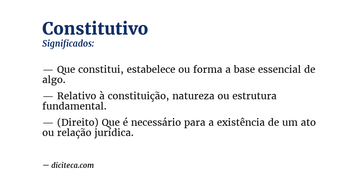 Significado de constitutivo