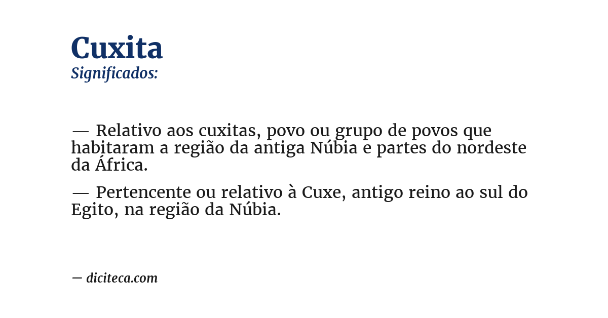 Significado de cuxita