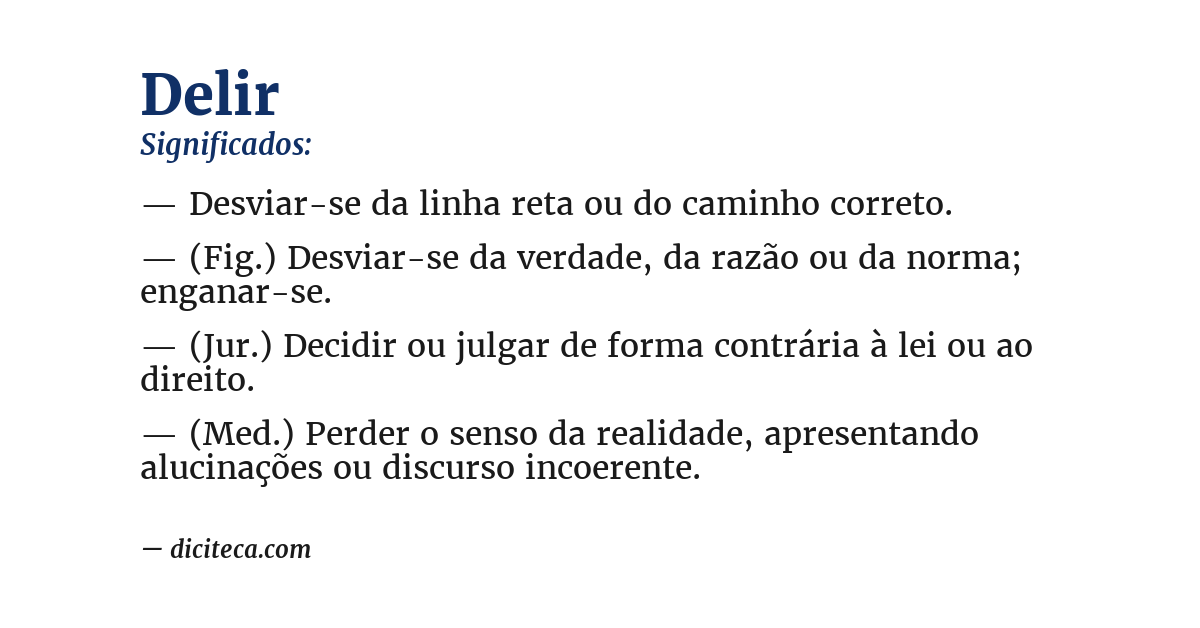 Significado de delir