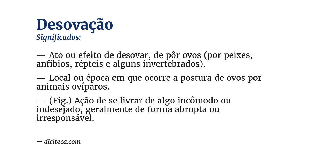 Significado de desovação