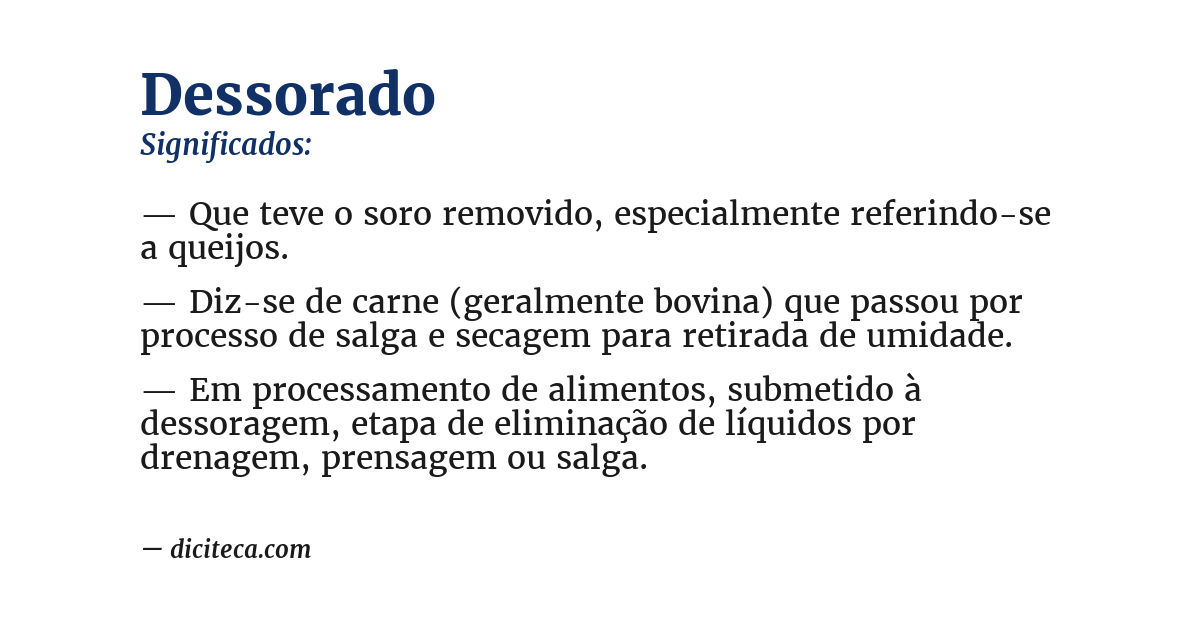 Significado de dessorado