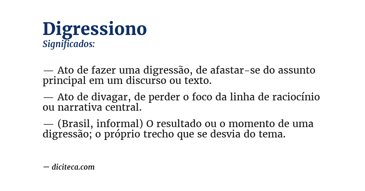 Significado de digressiono