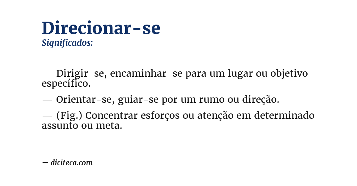 Significado de direcionar-se
