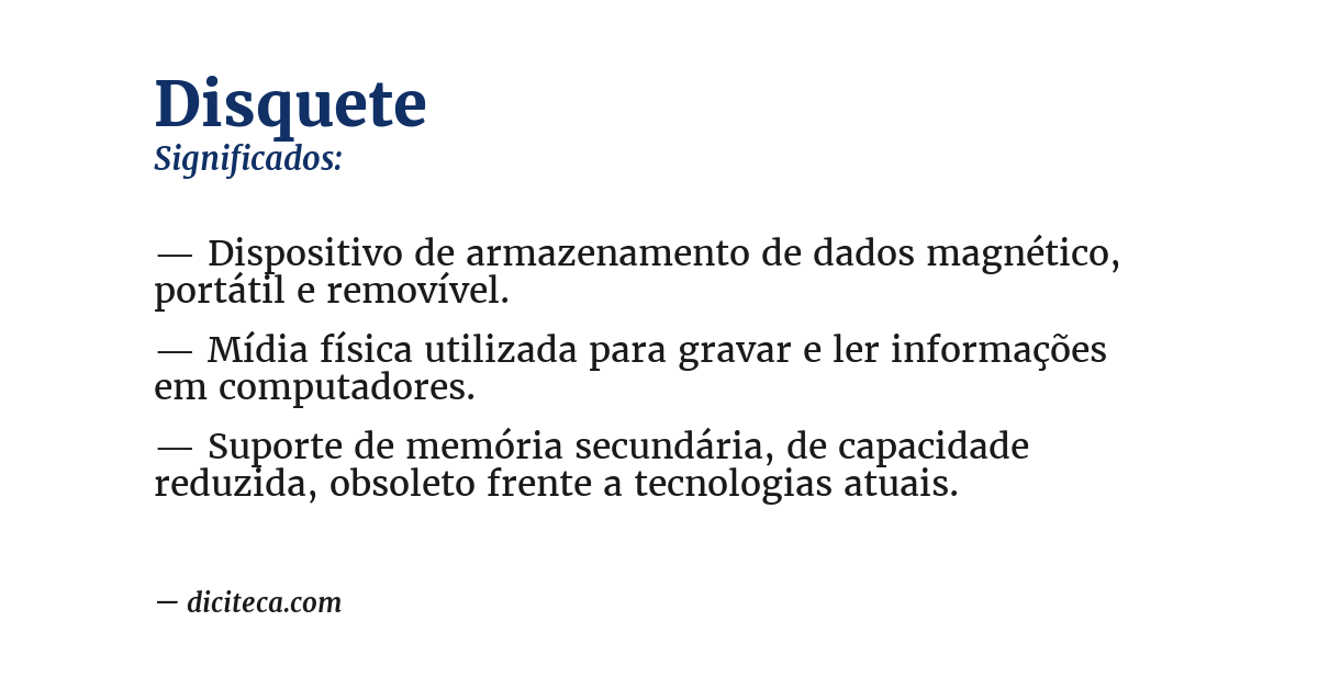 Significado de disquete