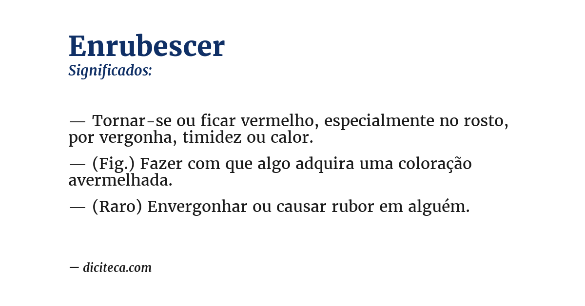 Significado de enrubescer