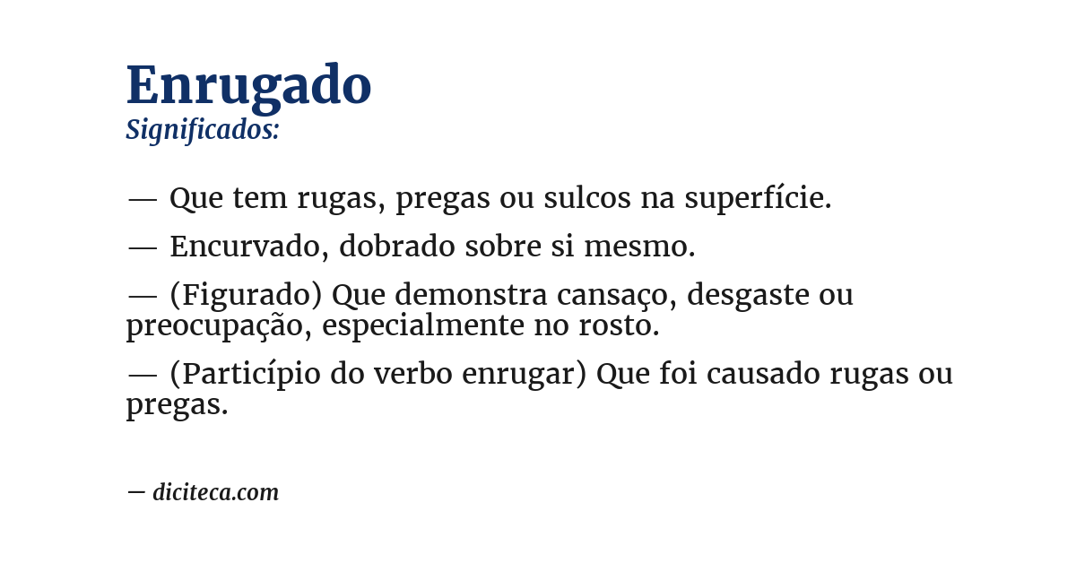 Significado de enrugado