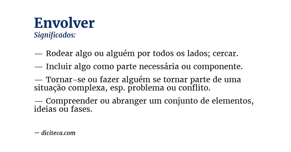 Significado de envolver