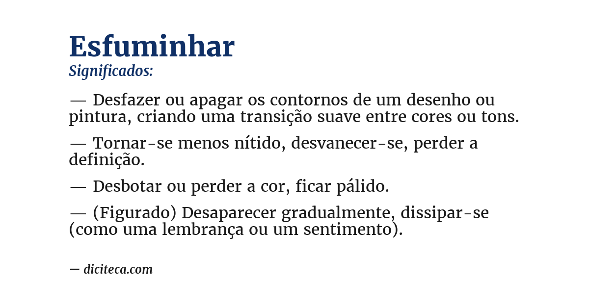 Significado de esfuminhar