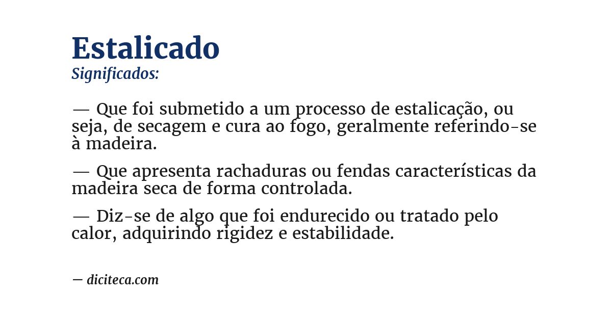 Significado de estalicado