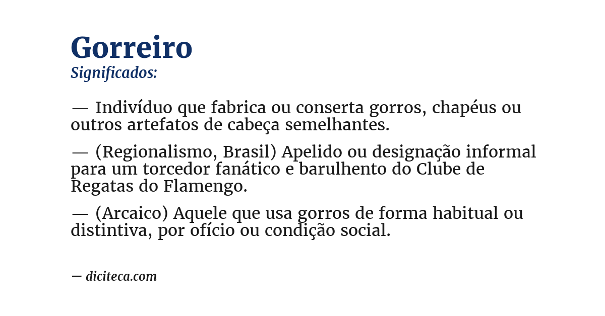 Significado de gorreiro