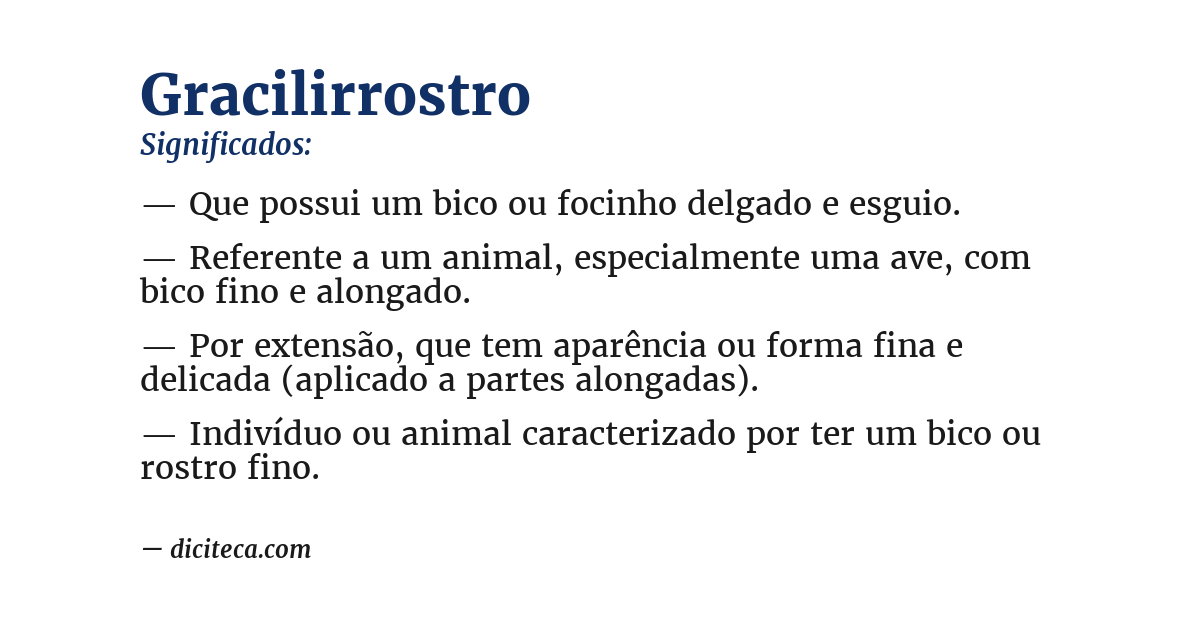 Significado de gracilirrostro