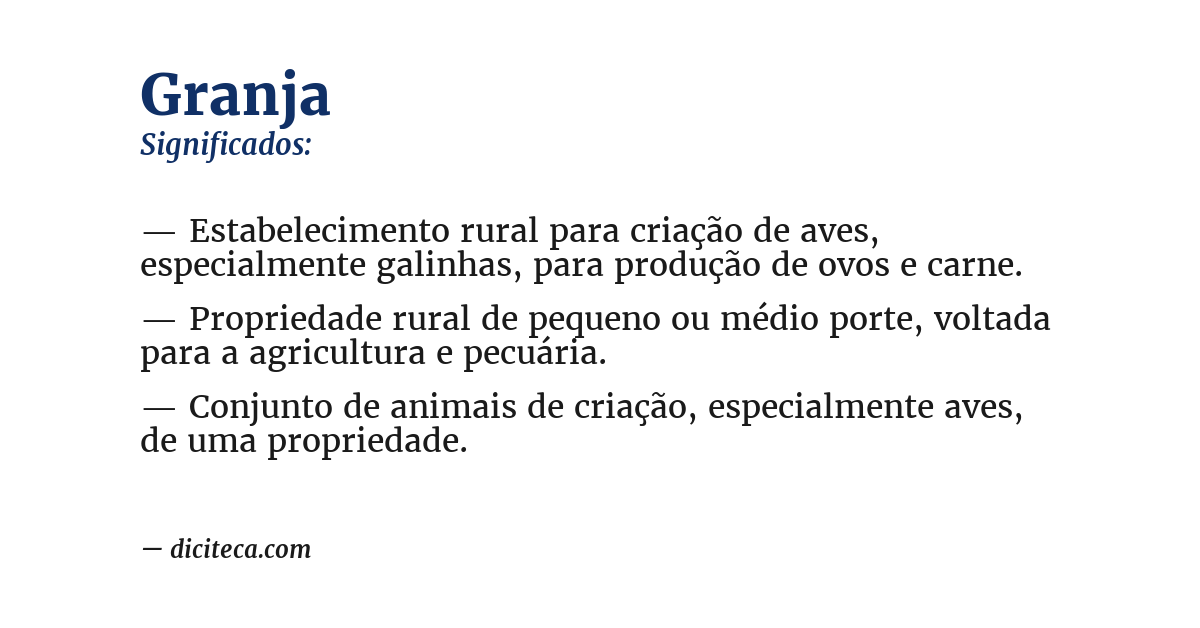 Significado de granja