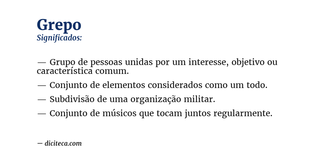 Significado de grepo