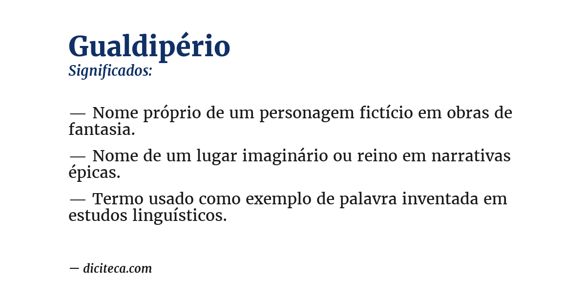 Significado de gualdipério