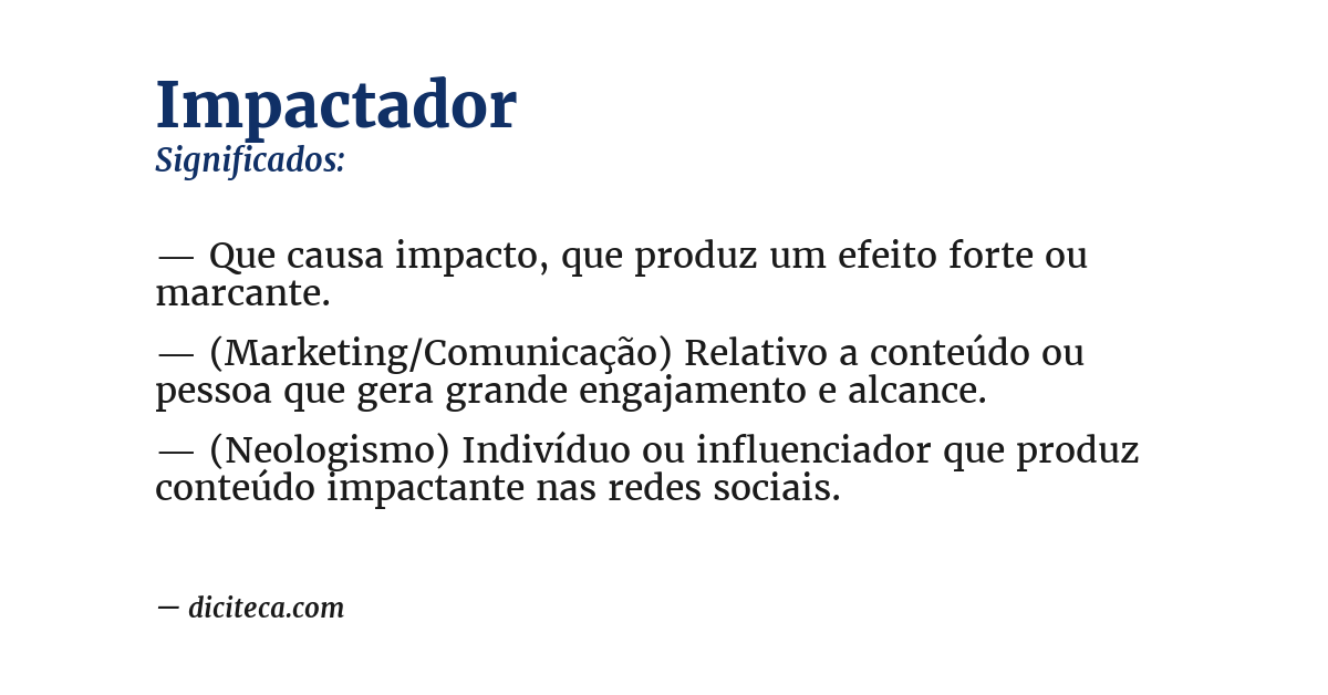 Significado de impactador