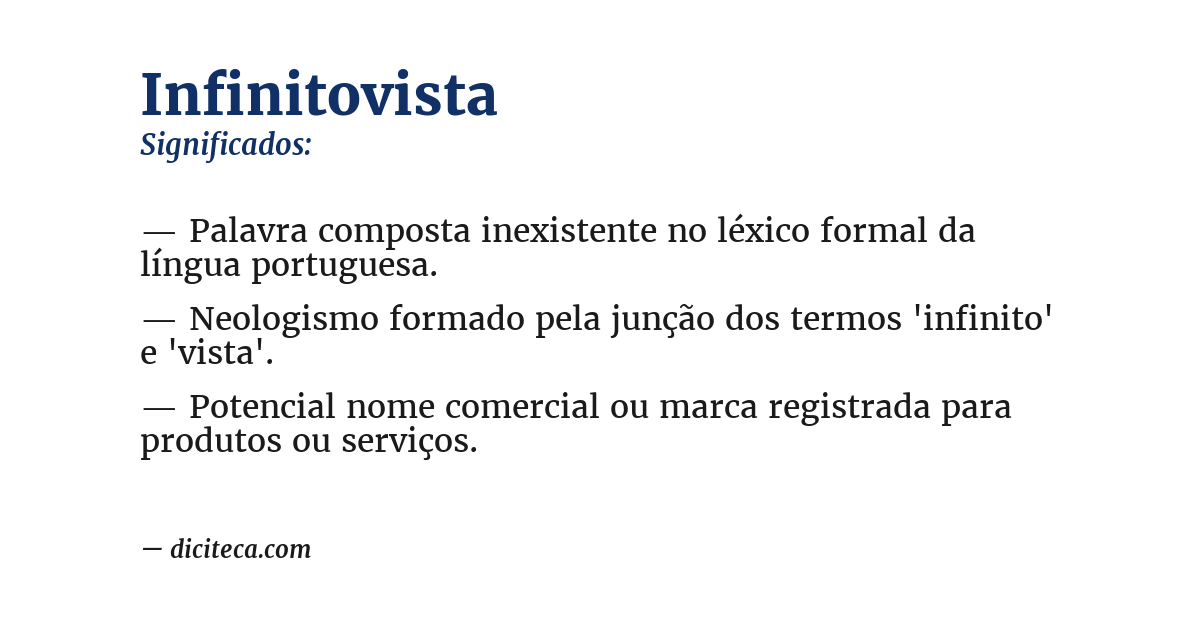 Significado de infinitovista