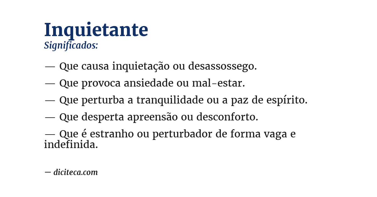 Significado de inquietante