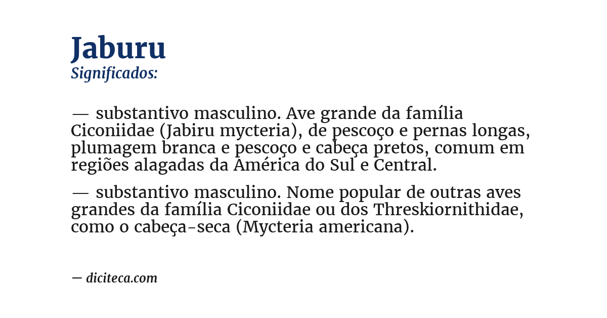 Significado de jaburu