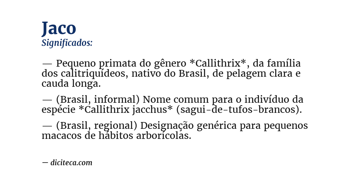 Significado de jaco