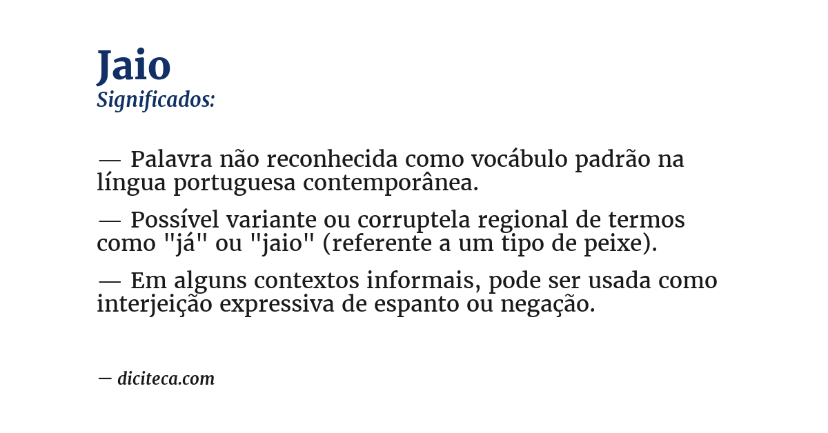 Significado de jaio