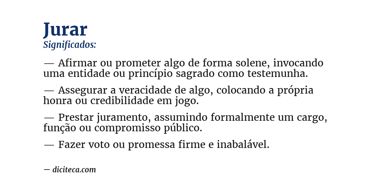 Significado de jurar