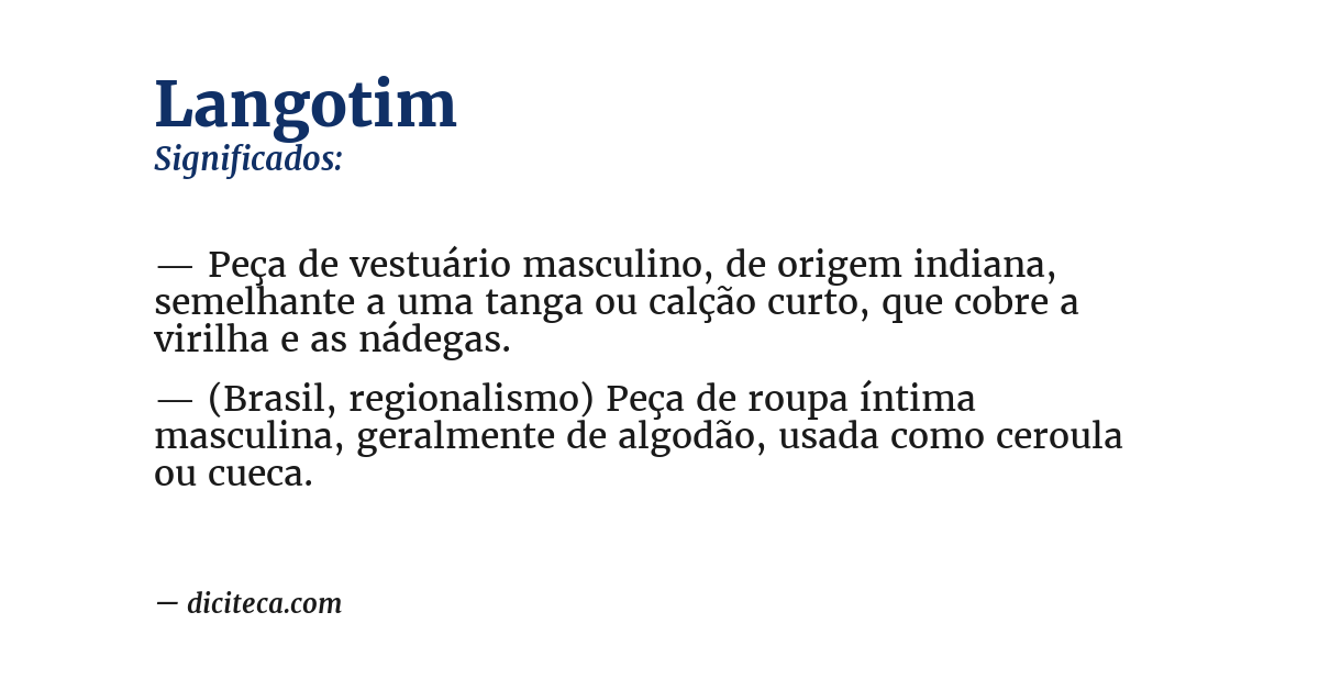 Significado de langotim