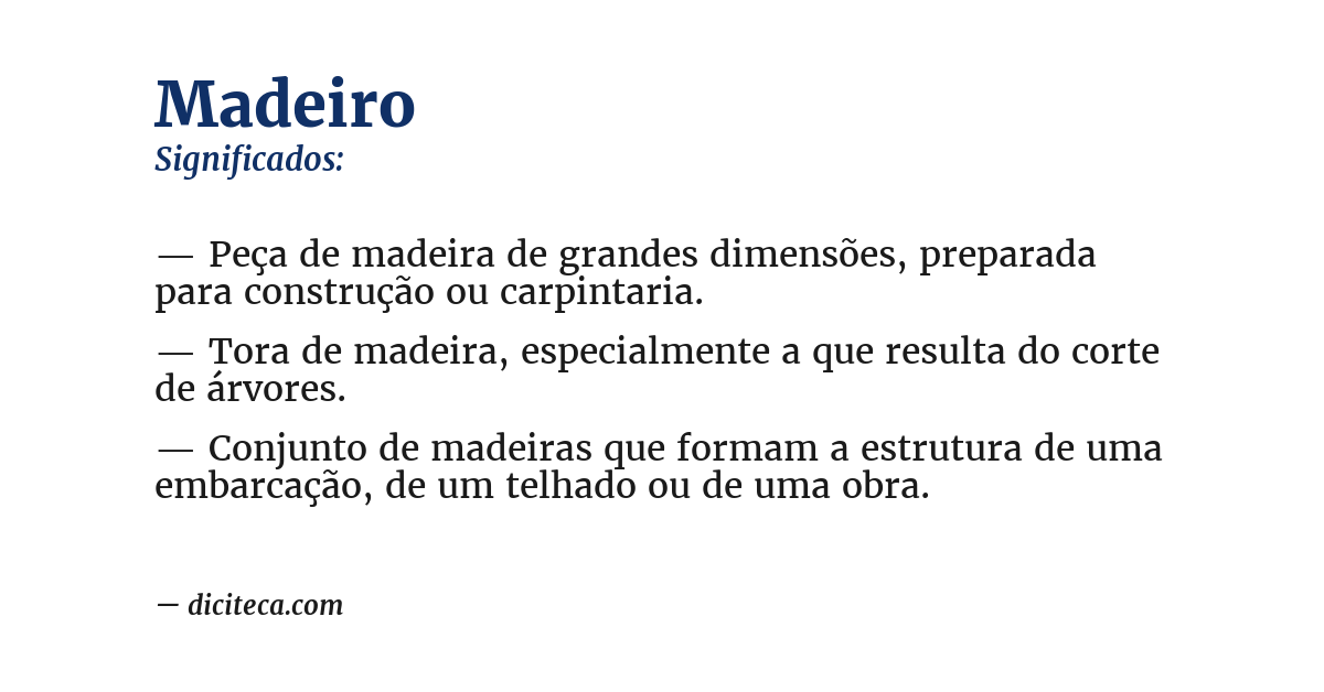 Significado de madeiro