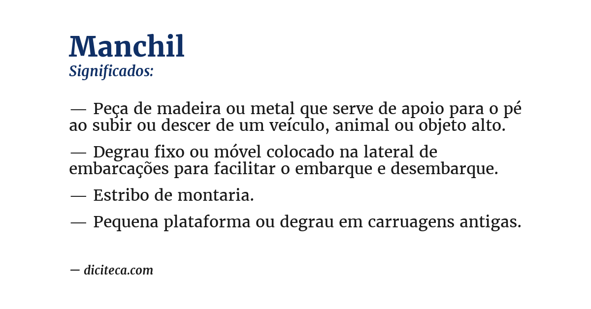 Significado de manchil