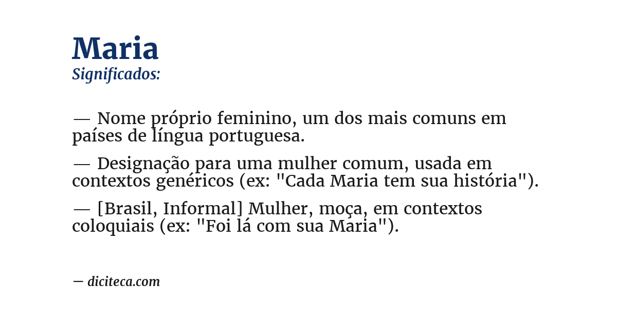 Significado de maria