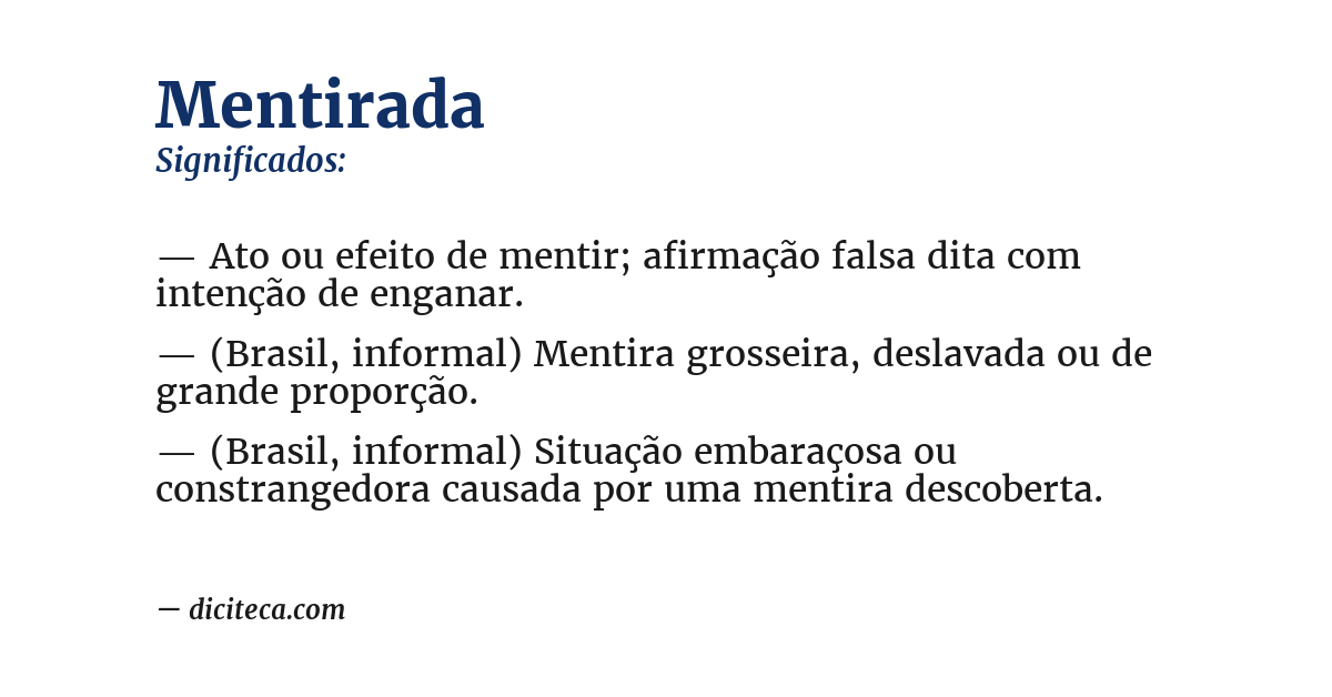 Significado de mentirada
