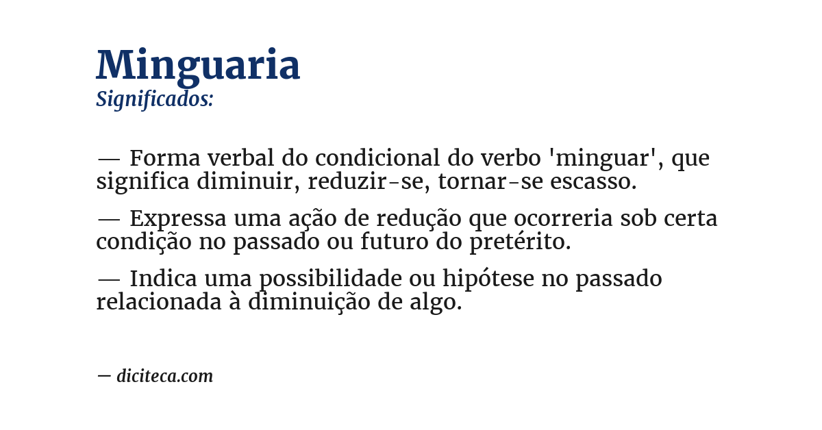 Significado de minguaria
