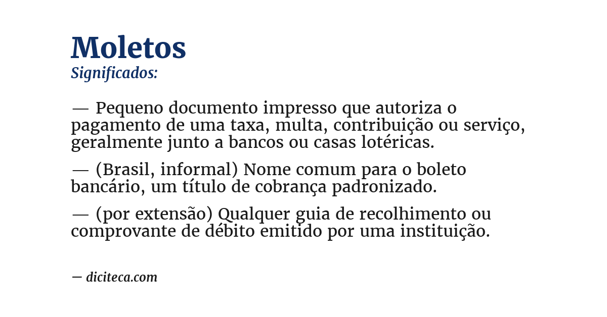 Significado de moletos