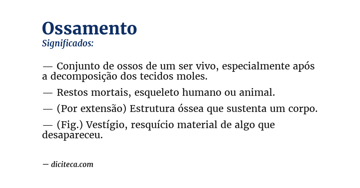Significado de ossamento