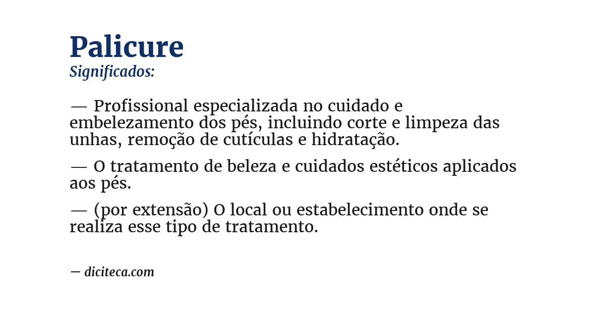 Significado de palicure