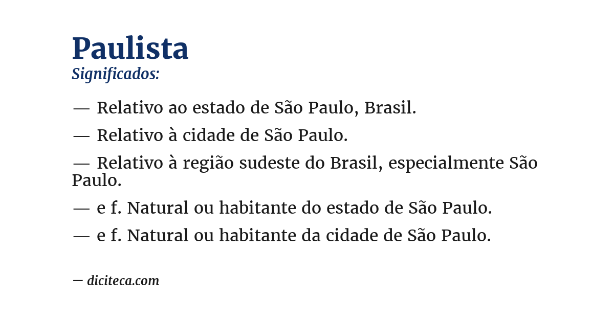 Significado de paulista
