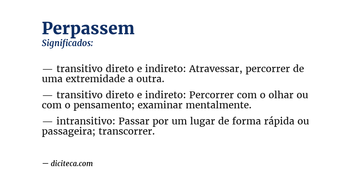 Significado de perpassem