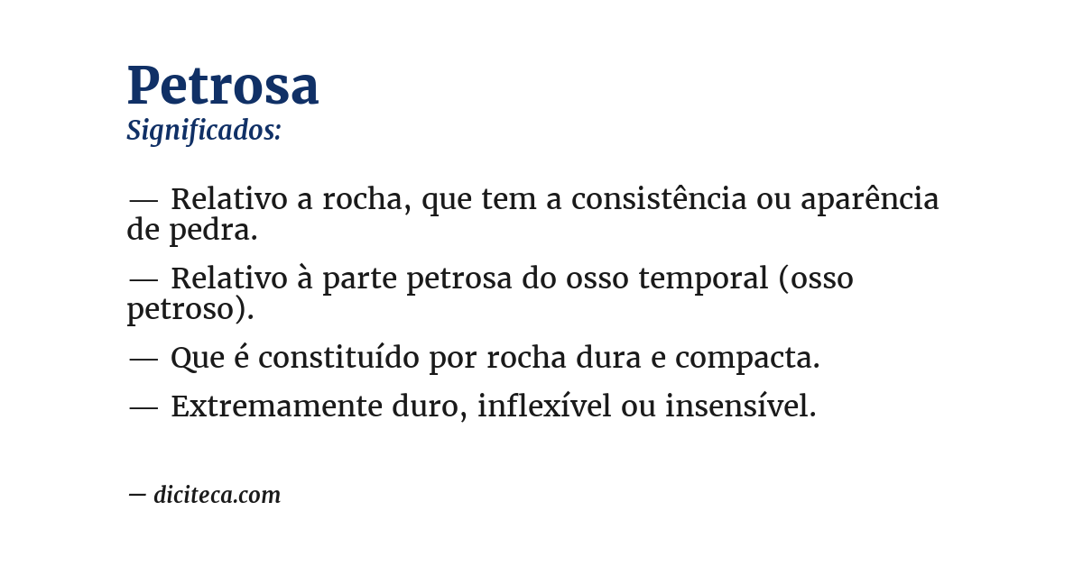Significado de petrosa