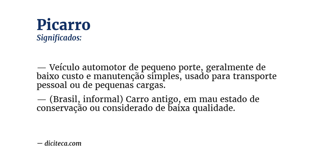 Significado de picarro