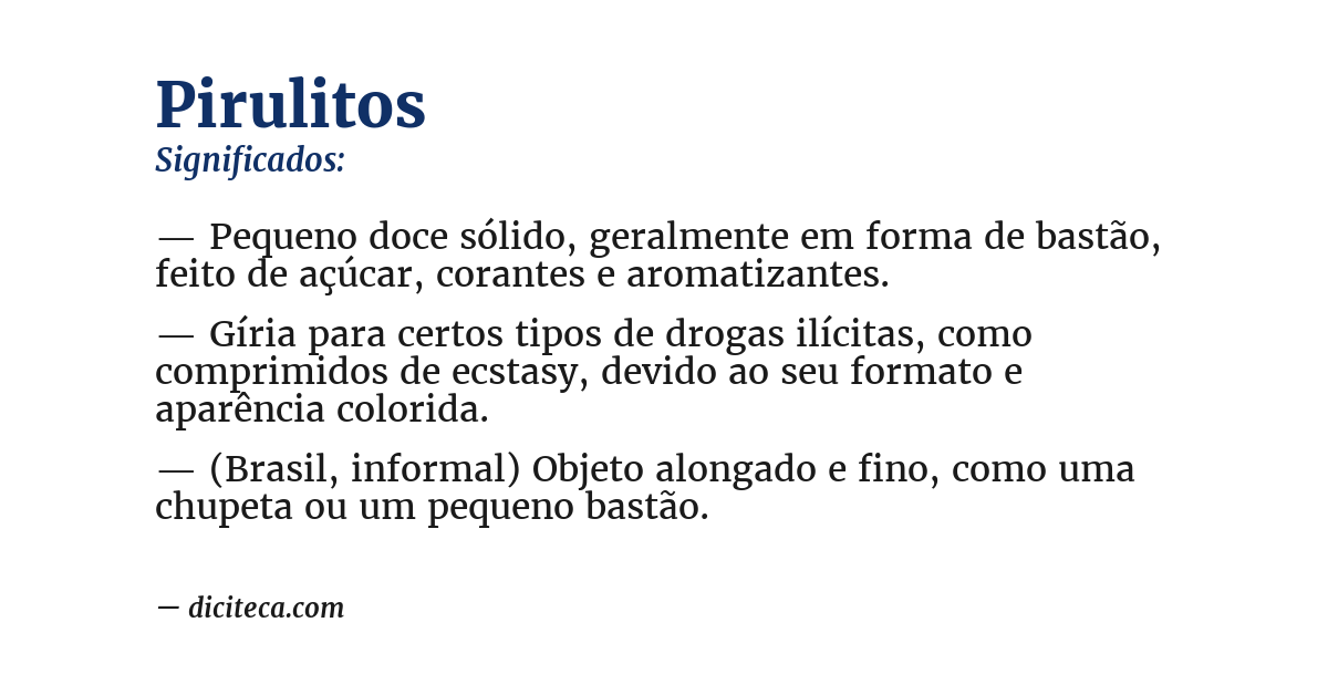 Significado de pirulitos