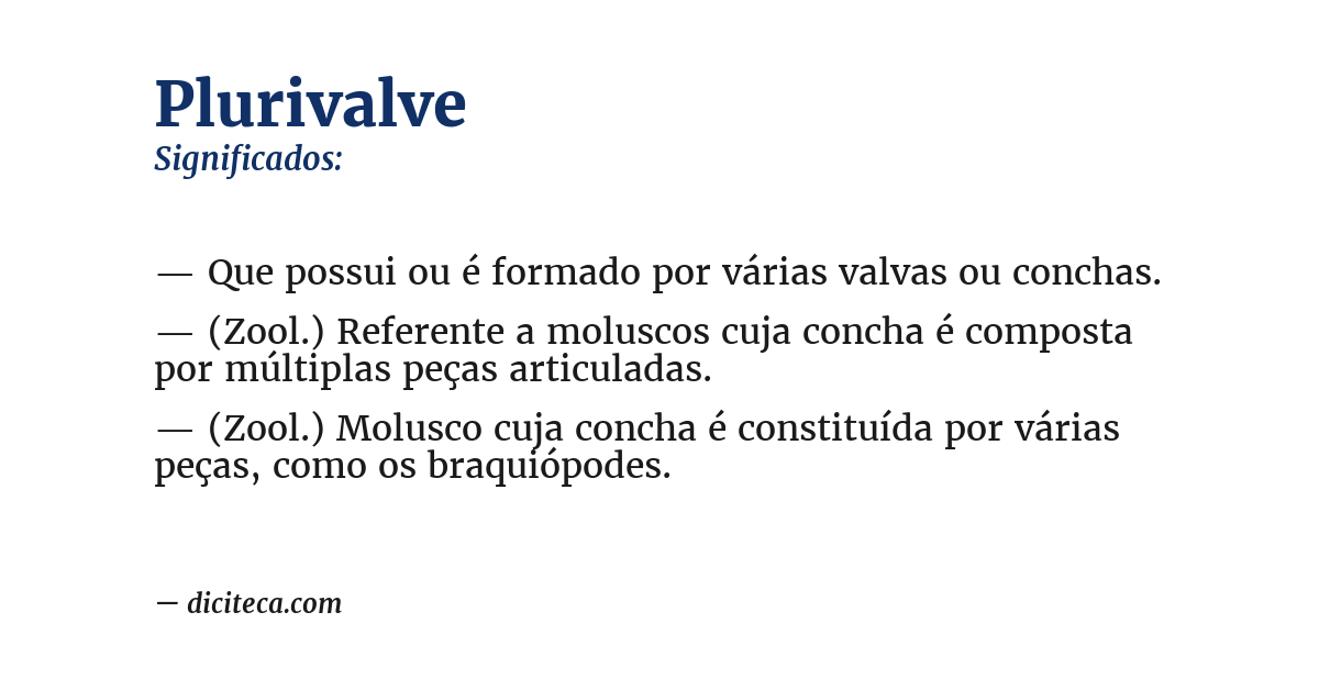 Significado de plurivalve